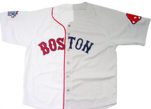 Custom Red Sox Split Boston Strong Jersey